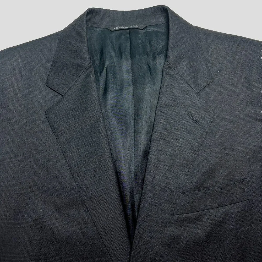 Canali Pure Wool Black Blazer Tailored Design Sport Coat Sz 52L EU 42L US Italy